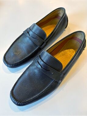 Peter Millar || Leather Drivers Penny Loafers Black 11
